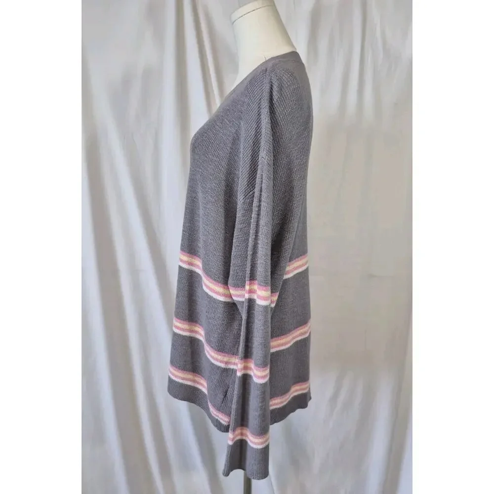 Free People Beach Mariner Striped Cotton Blend Sweater Small - Picture 8 of 12